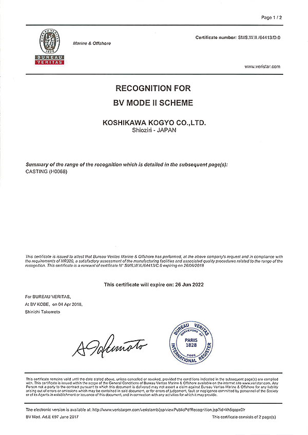 ビューロベリタスによる認証